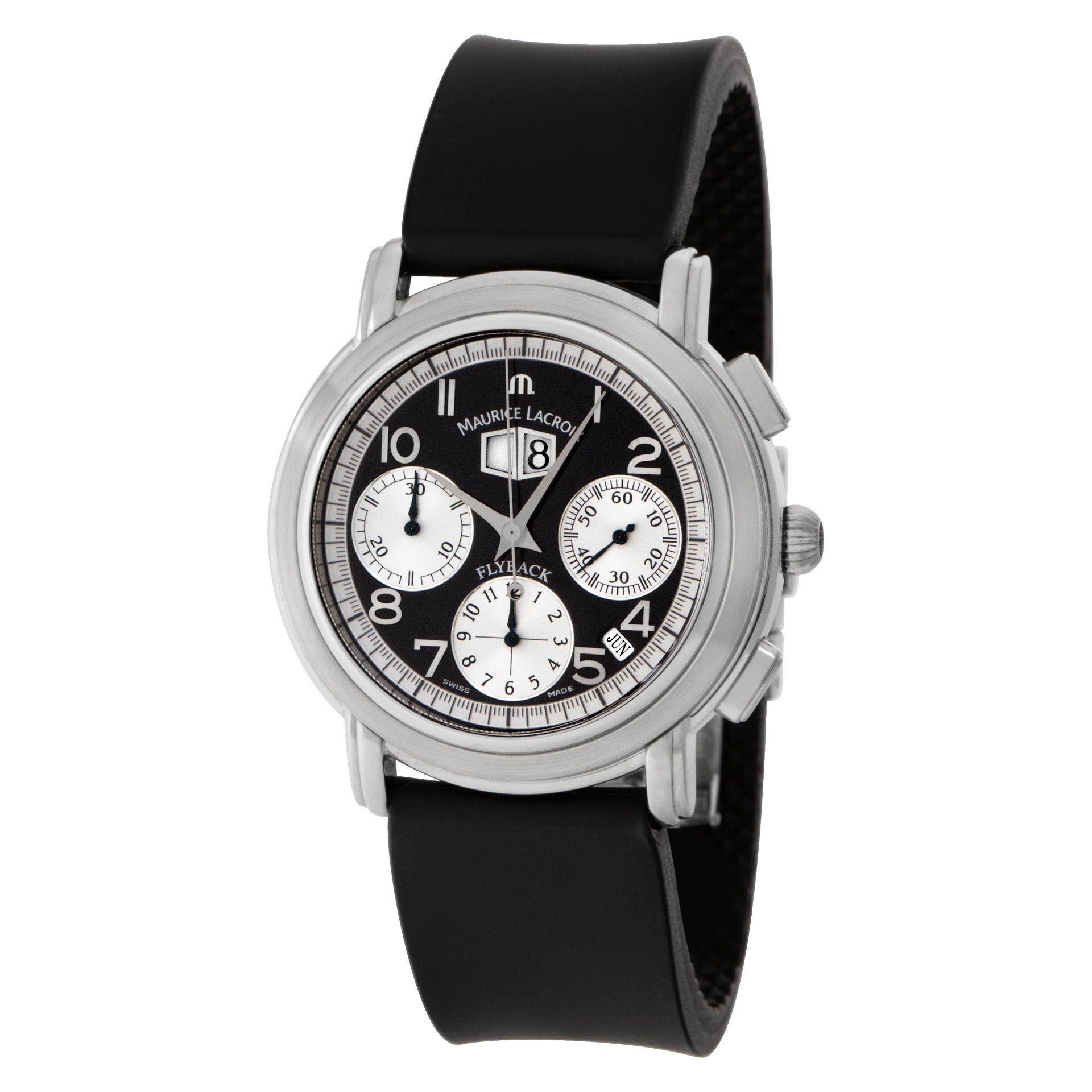 Maurice Lacroix Flyback Chrono mp6098 ss001 12e St S black dial