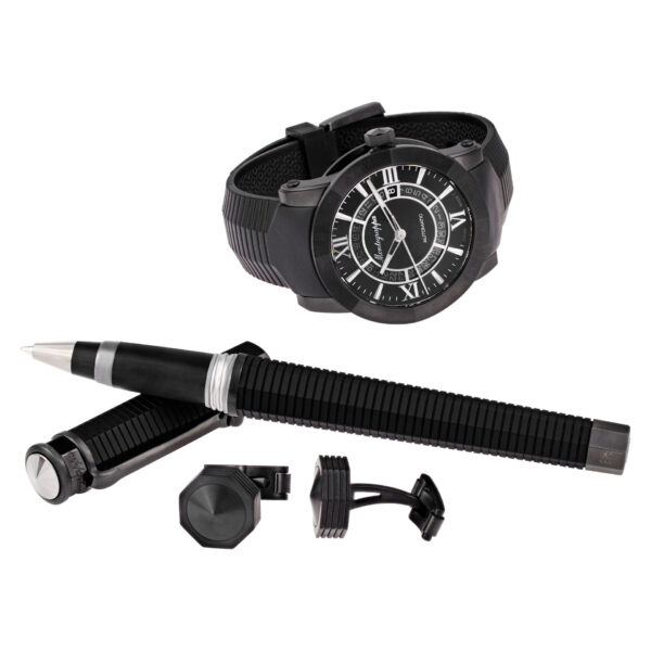 Montegrappa Skeleton Date matte black pvd 42mm auto watch