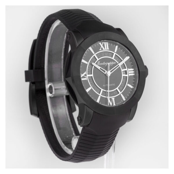 Montegrappa Skeleton Date matte black pvd 42mm auto watch