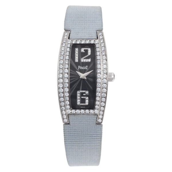 Piaget Limelight GOA27063 18k White Gold Black dial 18mm Quartz watch