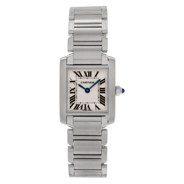 Cartier Tank Francaise w51008q3 stainless steel, white dial 20mm, Quartz watch