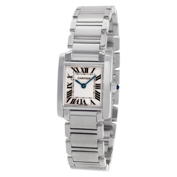 Cartier Tank Francaise w51008q3 stainless steel, white dial 20mm, Quartz watch