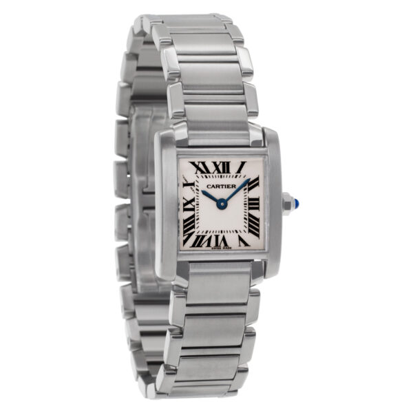 Cartier Tank Francaise w51008q3 stainless steel, white dial 20mm, Quartz watch