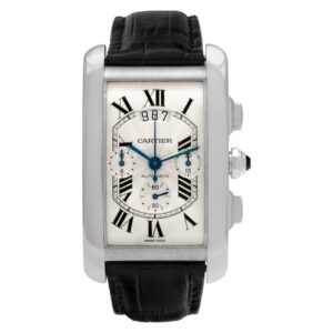 Cartier Tank Americaine XL Chrono W2609456 18k White Gold 42mm Auto