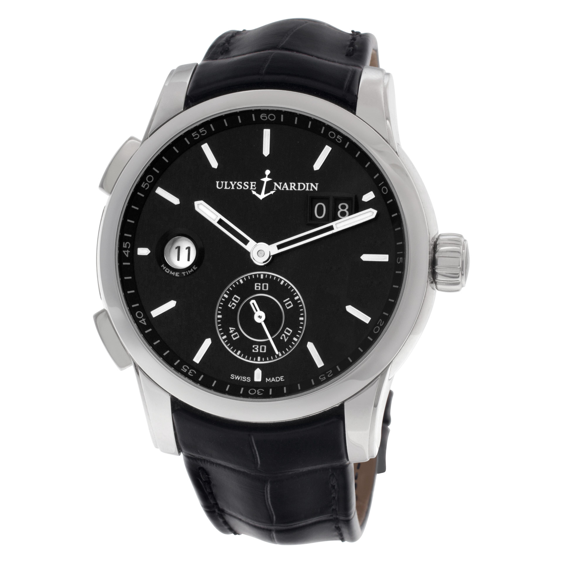 Ulysse Nardin Dual Time 3343126 Stainless Steel Black dial 42mm