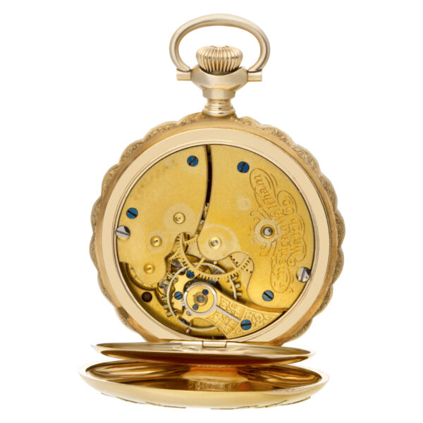 Waltham pocket watch 14k White dial 35mm Manual watch