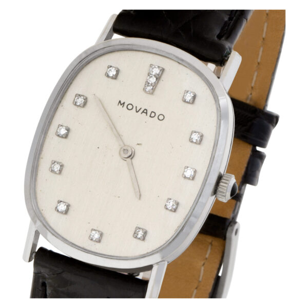 Movado Classic 5120 14k White Gold Ivory dial 27mm Manual watch