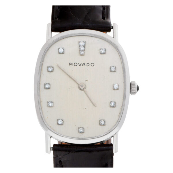 Movado Classic 5120 14k White Gold Ivory dial 27mm Manual watch