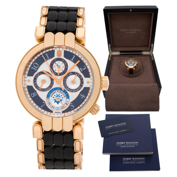 Harry Winston Perpetual Calendar 200-mawpc-38 18k rose gold Silver dial 38mm Aut