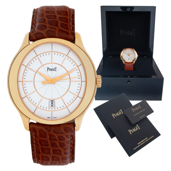 Piaget Gouverneur GOA37110 18k rose gold 43mm auto watch