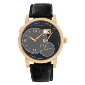 A. Lange & Sohne Lange 1 115.031 18k rose gold Black dial 41.8mm Manual watch