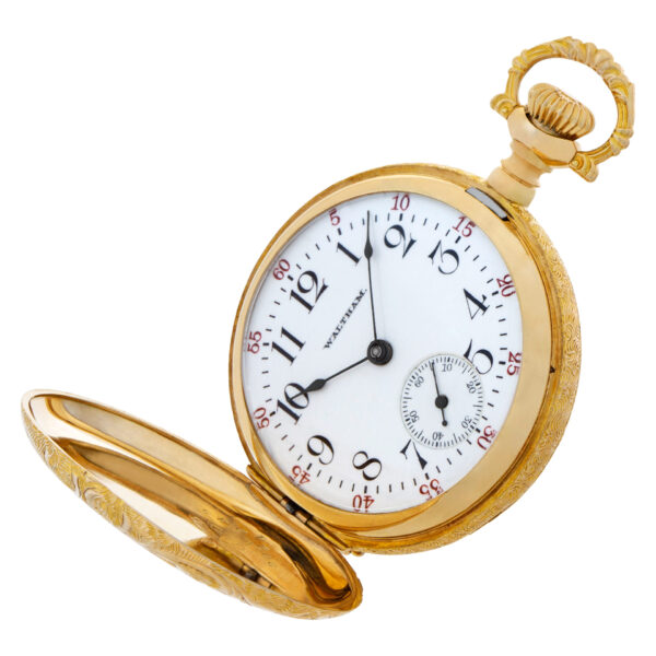 Waltham pocket watch 5024935 14k White dial 30mm watch