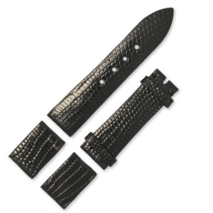 Ladies Piaget Black Lizard Strap 15x14 (four pieces)