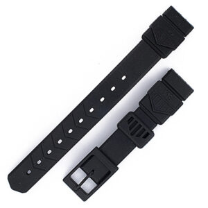 Ladies Tag Heuer black rubber strap (15x12)