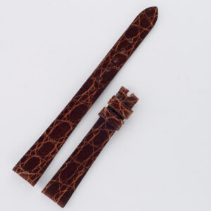 Patek Philippe shiny brown alligator strap (13x10)