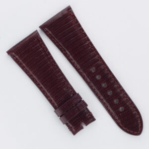 Cartier burgundy lizard strap for lds Divan (25 x18)