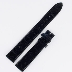 Piaget shiny black alligator strap (14x12)