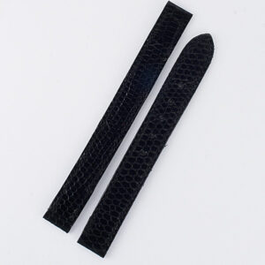 Cartier shiny black lizard strap (12x11)