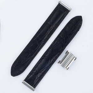 Boucheron Solis black crocodile strap 15mm by lug end 3.5" in length