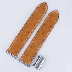 Boucheron Solis orange ostrich strap 20mm. 3.5" length