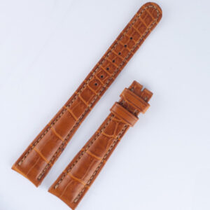 Roger Dubuis H37 Hommage long reddish brown alligator strap (18x13).