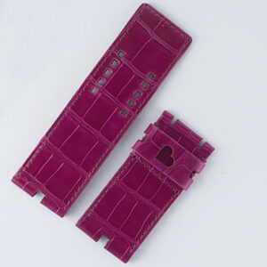 Roger Dubuis Too Much Square T26 short Fushia alligator strap 28x28