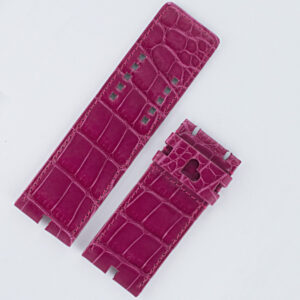 Roger Dubuis Too Much Square Style T26 fushia alligator strap (28x28).