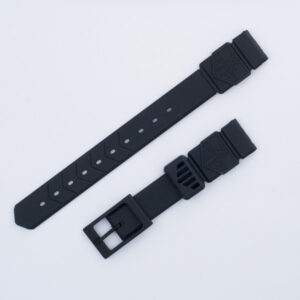 Ladies Tag Heuer black rubber strap (15x12)