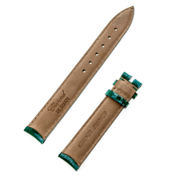 Chopard green alligator leather strap for Be Happy for tang buckle 15mm x 14mm