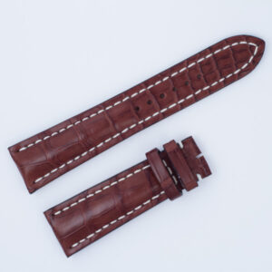 Breitling  Brown Crocodile Strap With White Stiching (24x20)