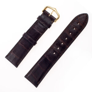 Cartier brown alligator band with 18k tang buckle (20x18)