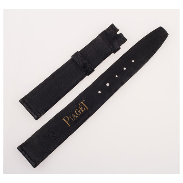 Piaget black shiny alligator strap (16mm x 13.5mm)