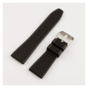 Bell & Ross black textured rubber band with stainless steel tang buckle (22x18)