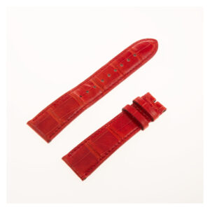 Piaget red alligator strap 21x17.  Length 3 inches short piece. 4.5 inches long piece.