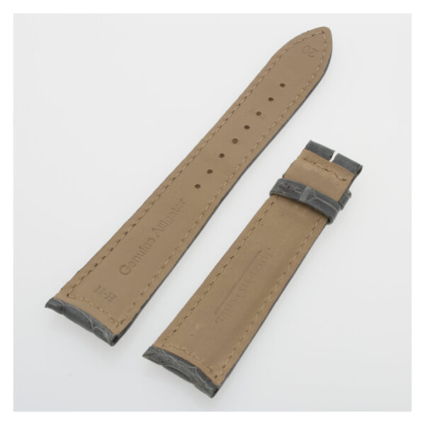 Jaeger-Lecoultre shiny / glossy gray alligator strap (20x16)