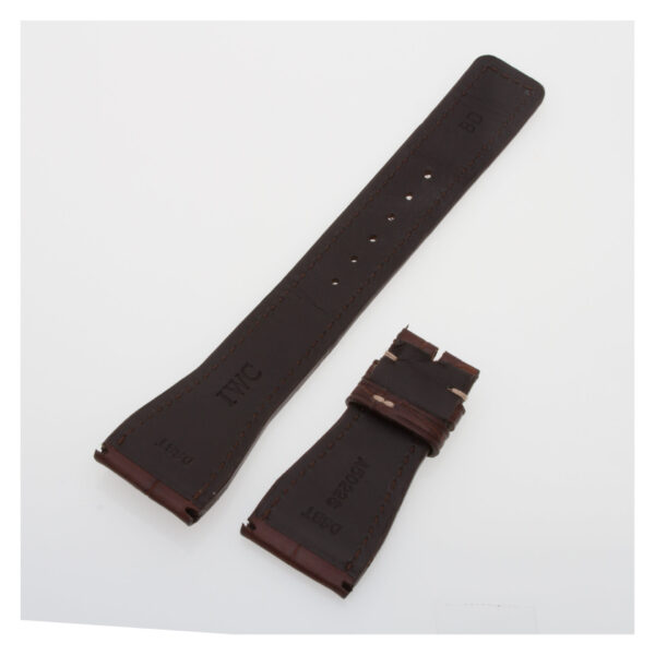 IWC matte brown alligator strap with ecru sticth (24x18) IWA50226