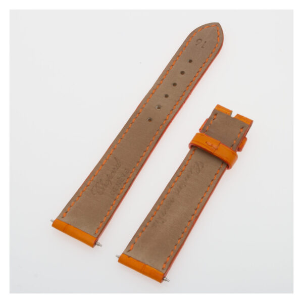 Chopard bright orange alligator strap (16 x 14)