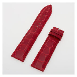 Gerald Genta red shiny alligator strap (20 x 18)