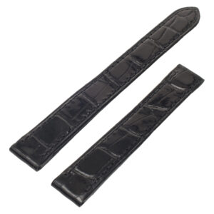 Cartier black shiny alligator leather strap (12.5mm x 12mm)