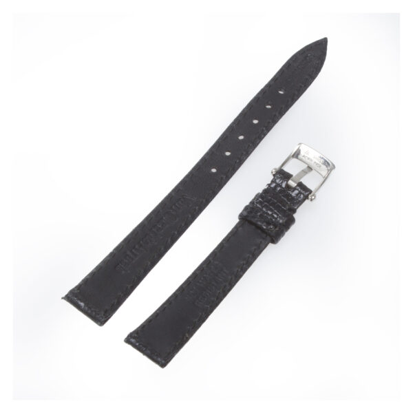 Van Cleef & Arpels black lizard strap with stainless steel tang buckle 12mm x 10mm