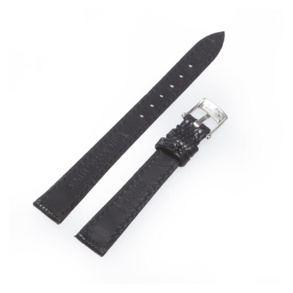 Van Cleef & Arpels black lizard strap with stainless steel tang buckle 12mm x 10mm