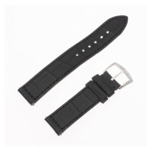 Frank Muller black alligator strap with original white gold tang buckle with diamond accent