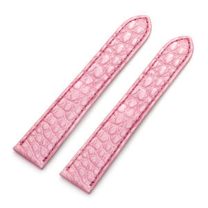 Cartier Genuine Pink Pearly Alligator Round Pat Watch Strap For Deployant Buckle (20x18)