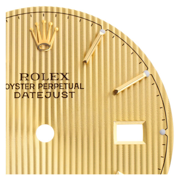 Rolex Datejust gold tapestry stick dial