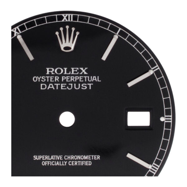 Rolex Datejust black stick dial