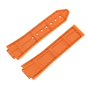 Hublot orange rubber backed alligator strap (22x18)