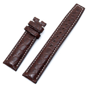 Omega  slim brown alligator strap 18x16