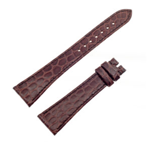 Omega shiny brown alligator strap 20x14