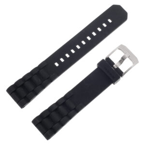 TAG Heuer black rubber strap with TAG Heuer tang buckle 16.5mm x 15mm (BT0707)