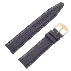 TAG Heuer gray sharkskin strap with white stitching and TAG Heuer tang buckle 20mm x 18mm (BC0637)